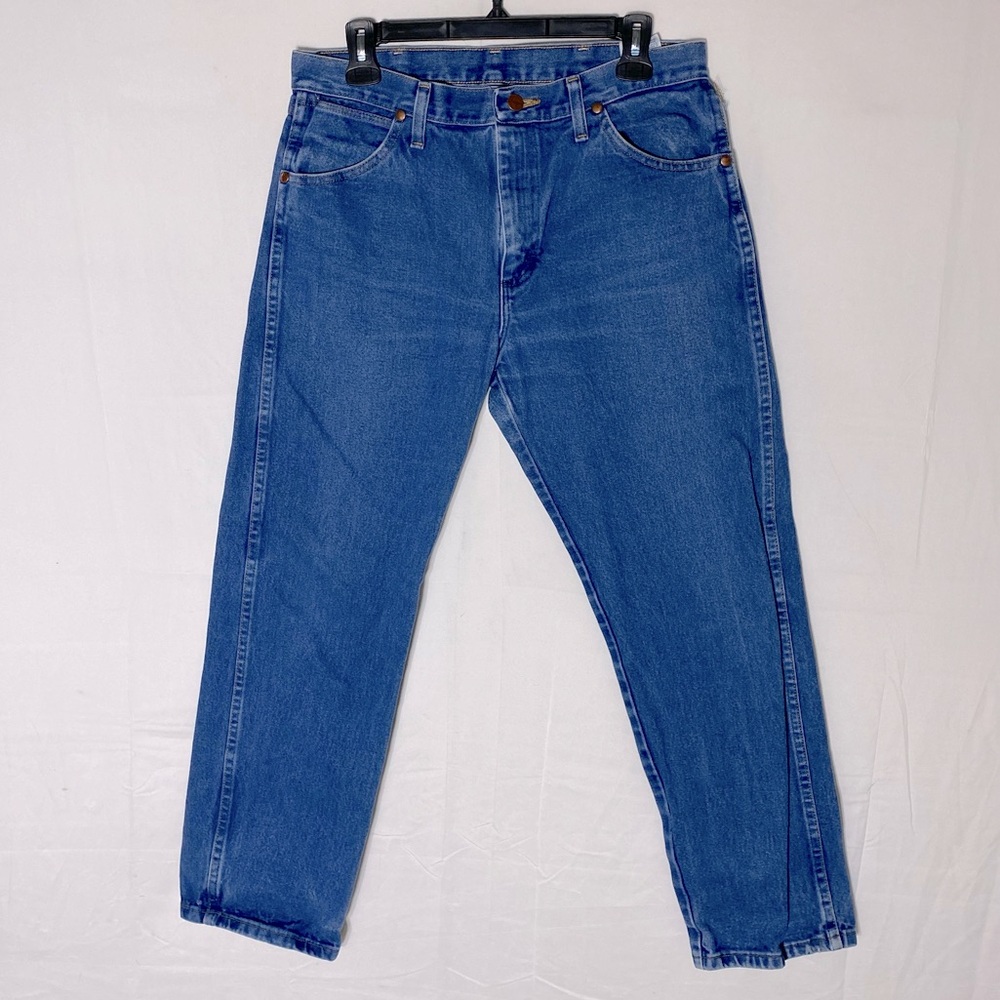 Vintage Wrangler Med Wash Straight Leg Jeans 30 Dadcore Cowboy Rancher Rodeo